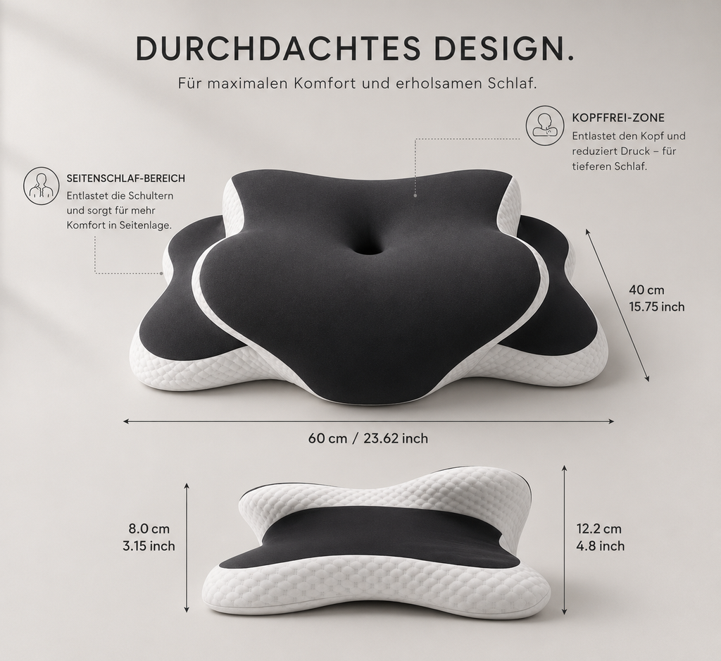 Somnova Butterfly Nackenkissen – Ergonomisch & Höhenverstellbar